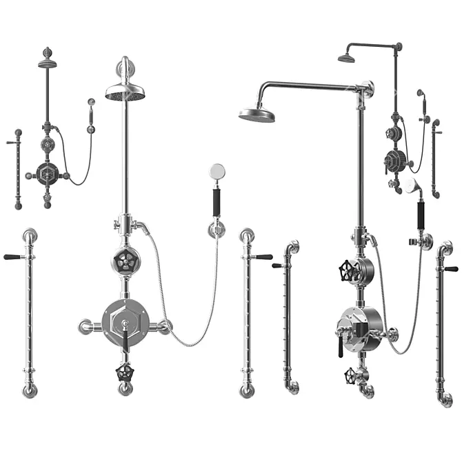 Regulator Thermostatic Shower System 3D model image 4