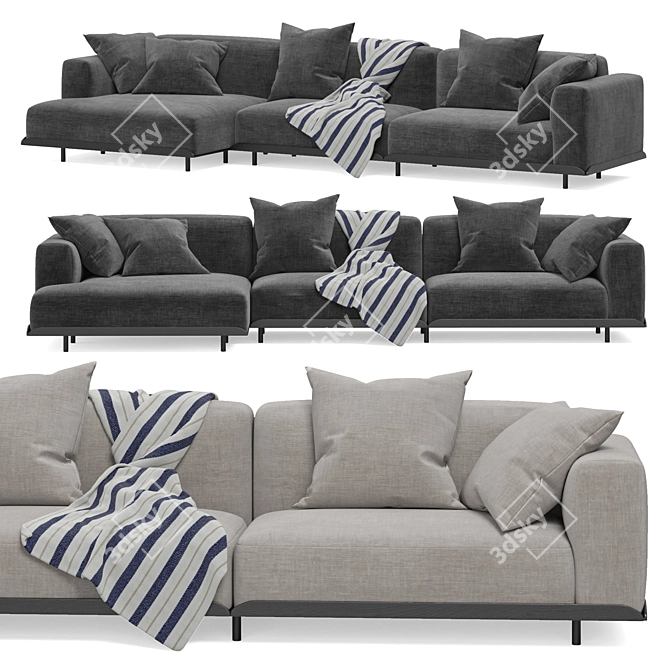 Arflex Claudine L Modern Sofa 3D model image 1