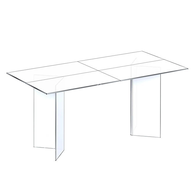 Title: Glass Table Burano 3D model image 3