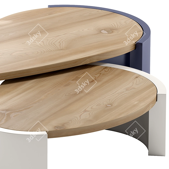 Frida Table 3D Model Wood 3D model image 5