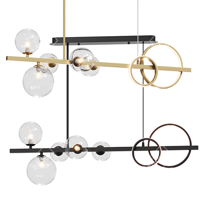 Modern Bubble Pendant Light 3D model image 1