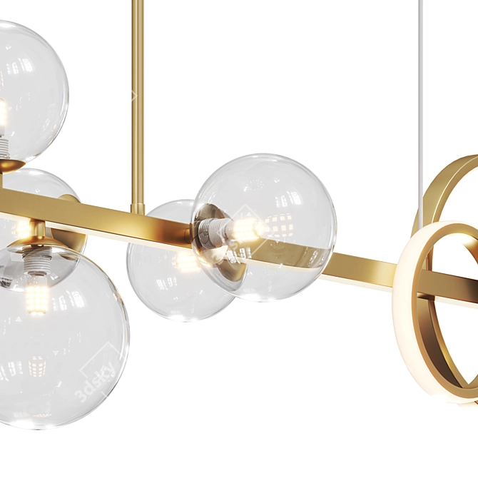 Modern Bubble Pendant Light 3D model image 2