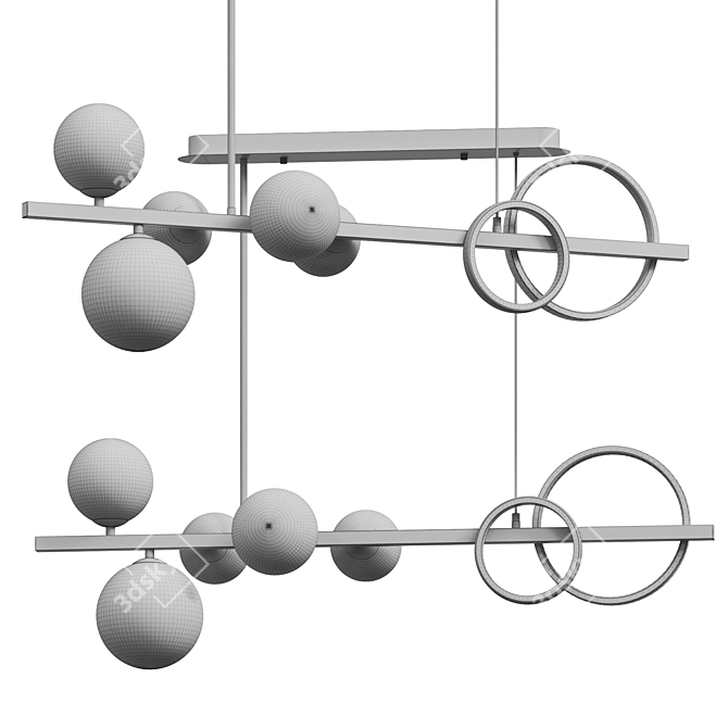 Modern Bubble Pendant Light 3D model image 3