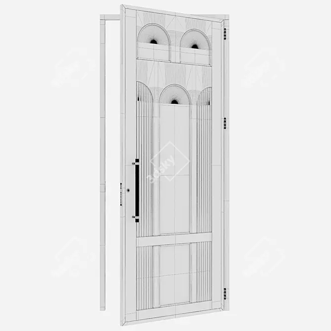  Sleek Aluminium Door 362 3D model image 5