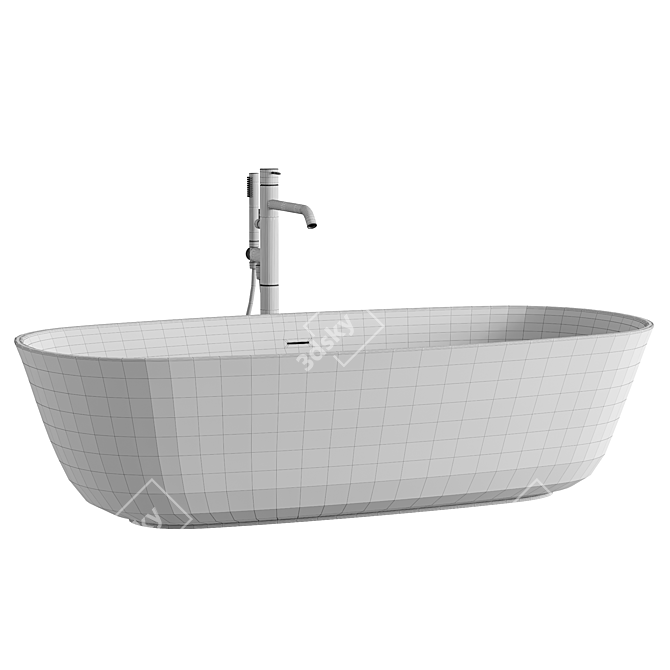 Elegant Antoniolupi Oval Bath 3D model image 2