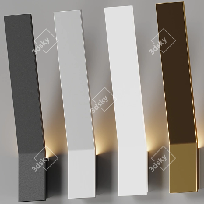  Modern Corner LED Wall Sconce 3D model image 5
