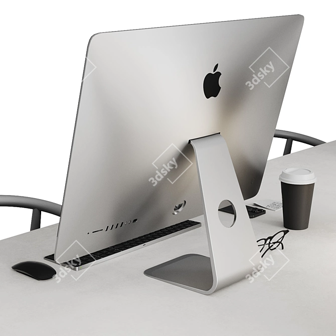 Ergonomic Workstation 13 3D model image 4