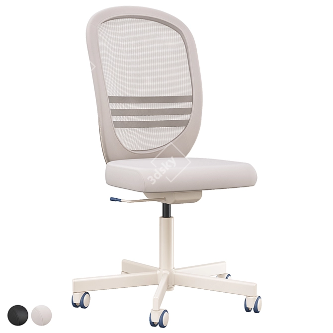 Swivel Office Chair | Flintan 3D model image 3