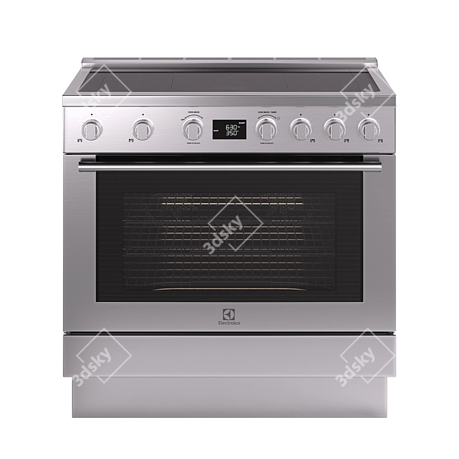 Induction Range 3D Model Kit 3D model image 2