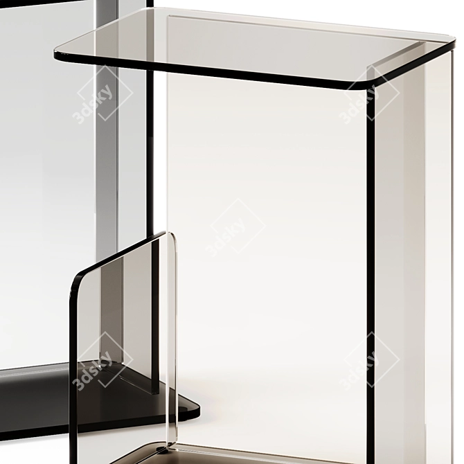 Modern Lucent Side Table Stand 3D model image 3