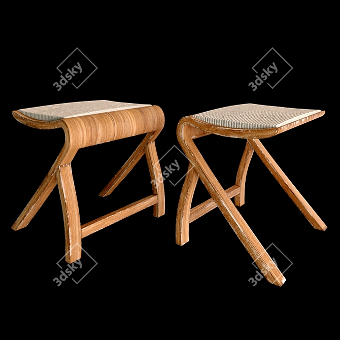 Sleek Modern Table Set 3D model image 6