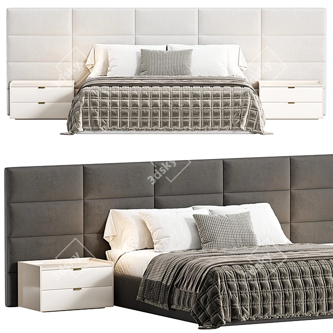 Italian Design RH Bed 3D model image 3