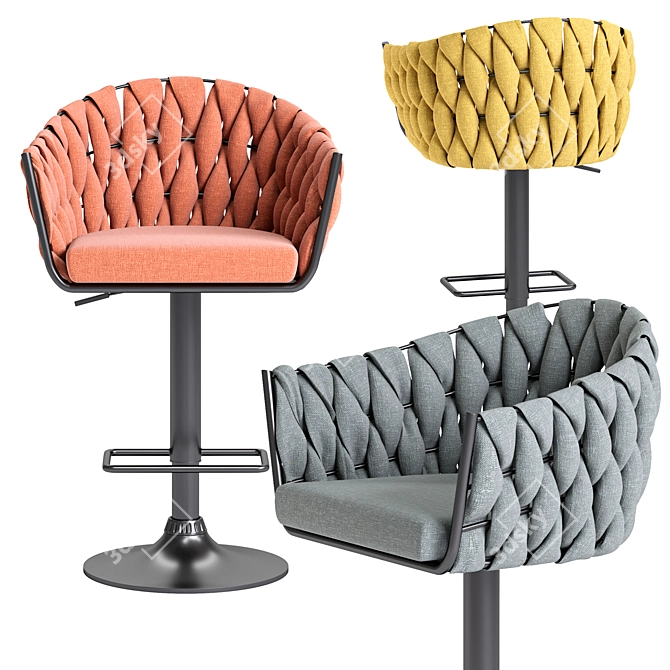 Dobrin Leon Metal Chair 9690 3D model image 2