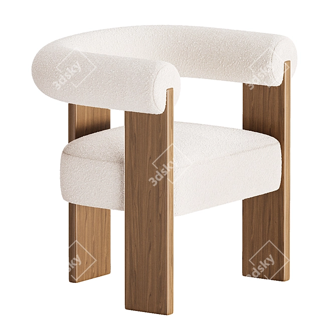 Modern Elegant Eldon Dining Chair 3D model image 1