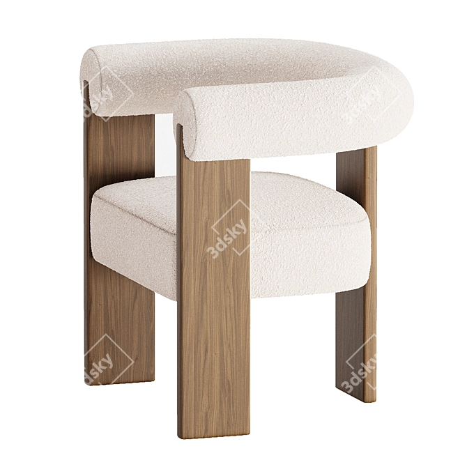 Modern Elegant Eldon Dining Chair 3D model image 2