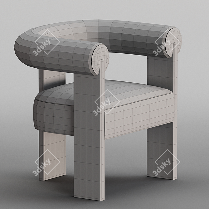 Modern Elegant Eldon Dining Chair 3D model image 3