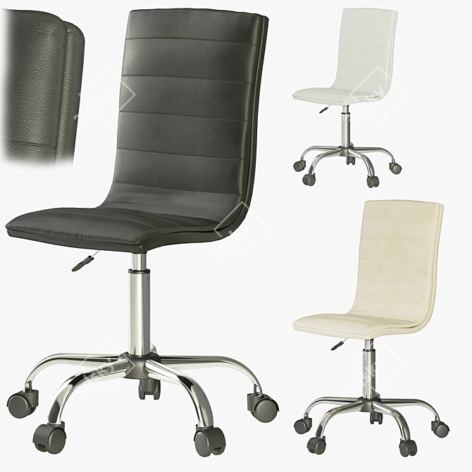 Sleek Office Chair 3D Model 3D model image 1