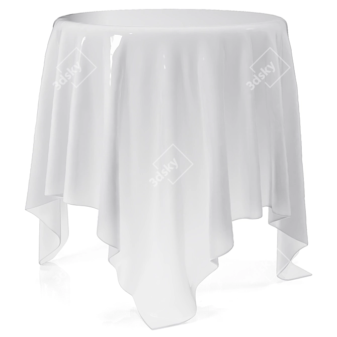 Modern Glass Philippe End Table 3D model image 5