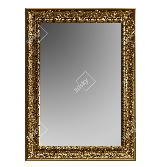 Sleek Mirror with Turbo Smooth 3D model image 1