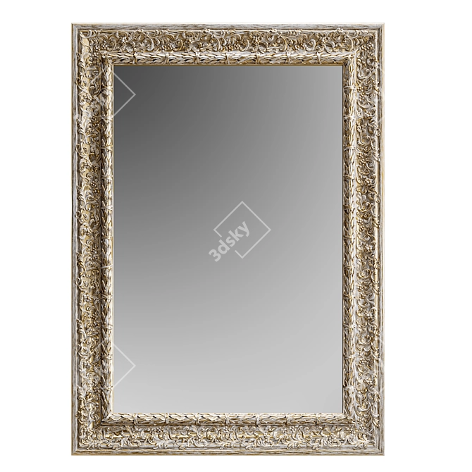 Sleek Mirror with Turbo Smooth 3D model image 2