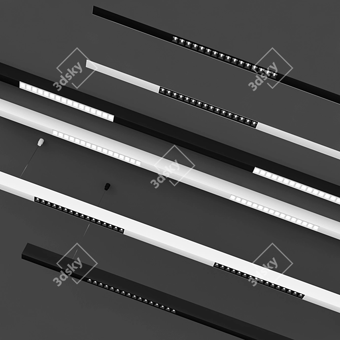 Sleek LED Pendant Rylo Pro 3D model image 2
