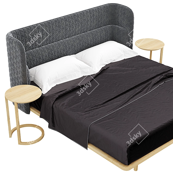 Elegant Nau Design Aran Bed 3D model image 4