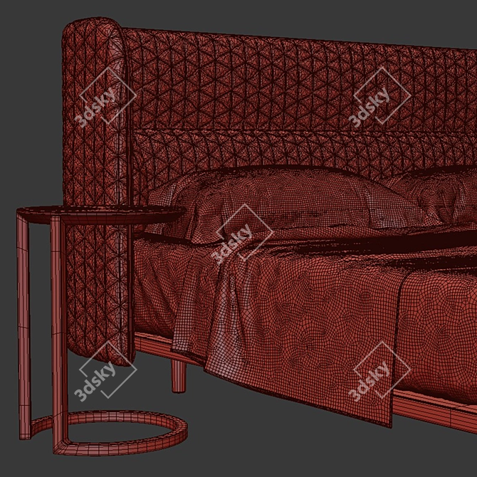 Elegant Nau Design Aran Bed 3D model image 6