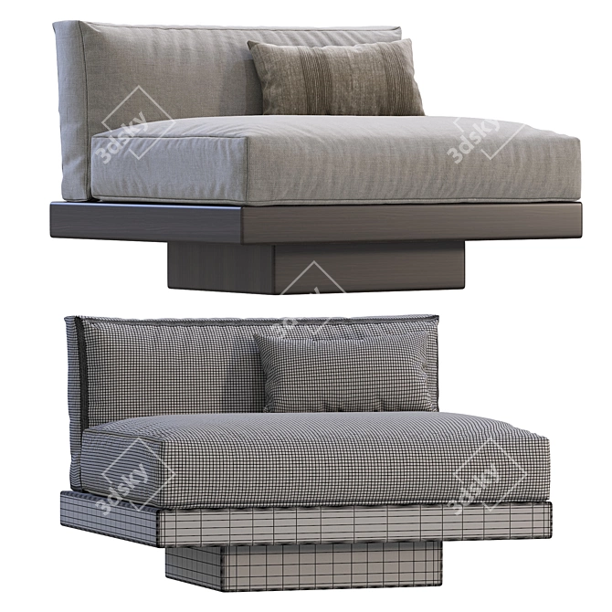 Sleek MODERN RUDOLPH Armchair Serax 3D model image 5
