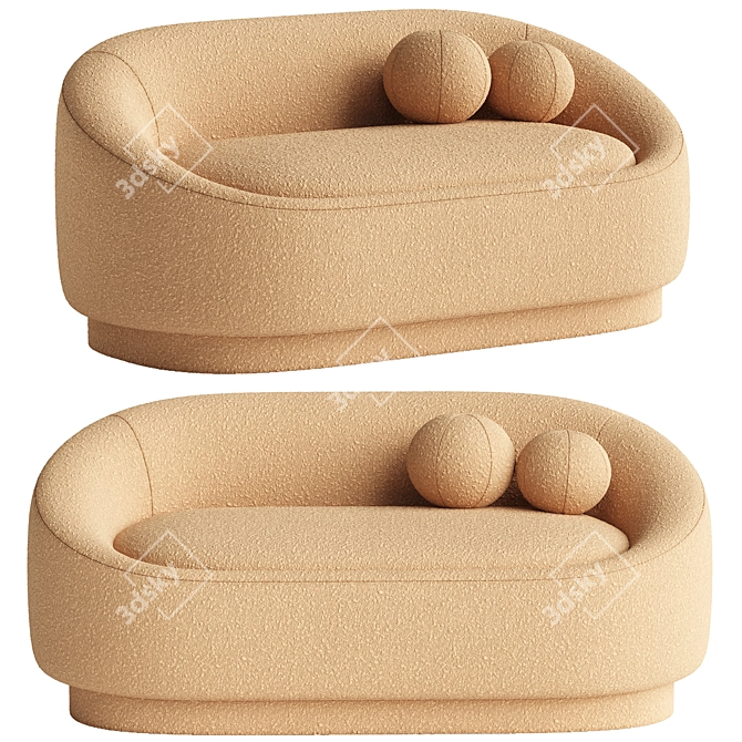 Modern Berlin Sofa Design 3D model image 1