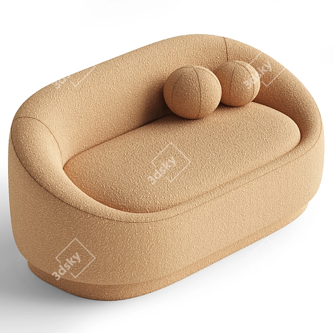 Modern Berlin Sofa Design 3D model image 2