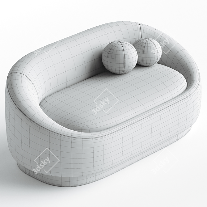 Modern Berlin Sofa Design 3D model image 3