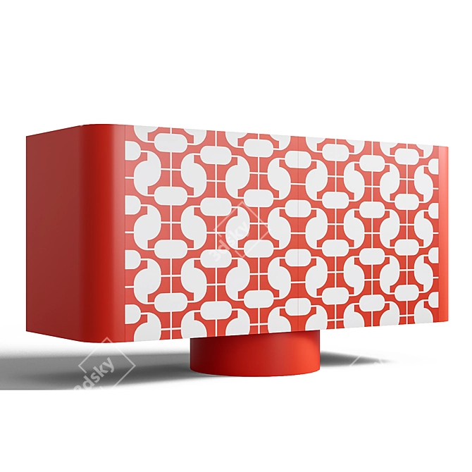 Playful Candy-Red Komod Furniture 3D model image 2