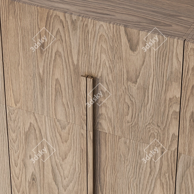 Minimalist Wardrobe Cupboard Set 3D model image 4