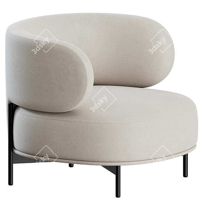 Gallotti&Radice AKIKO Lounge Chair 3D model image 5