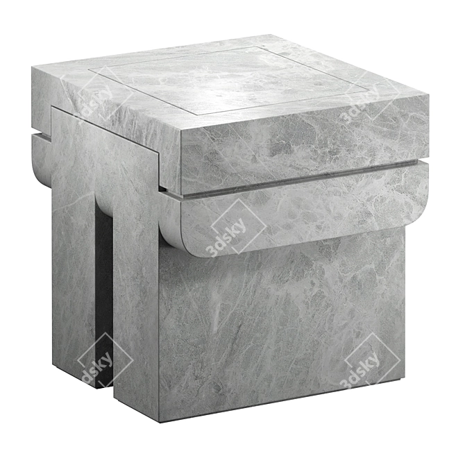 Elegant Cadore Marble Side Table 3D model image 3