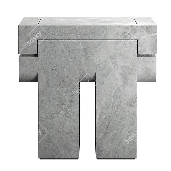 Elegant Cadore Marble Side Table 3D model image 4