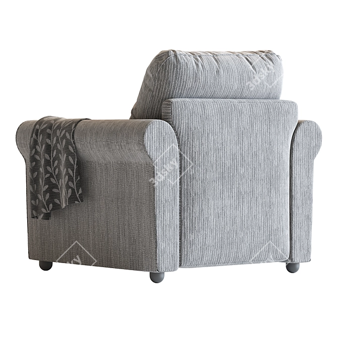 Plush Roll-Arm Chair in 2016 3D model image 5