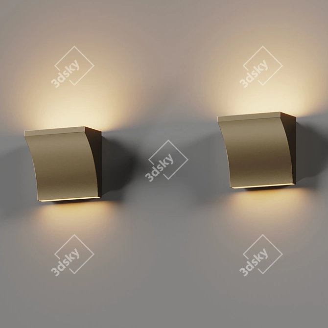 Elegant Cornice LED Wall Sconce 3D model image 3