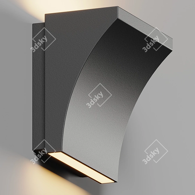 Elegant Cornice LED Wall Sconce 3D model image 4