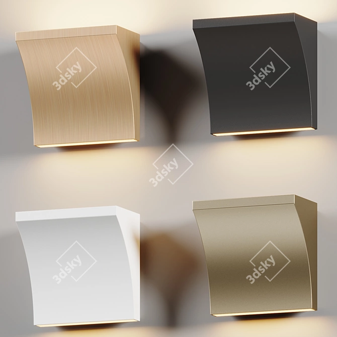 Elegant Cornice LED Wall Sconce 3D model image 5