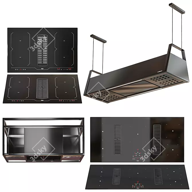  Sleek Airforce Appliance Set 3D model image 1
