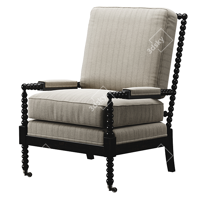 Luxury Upholstered Chair - 3D Ready 3D model image 1