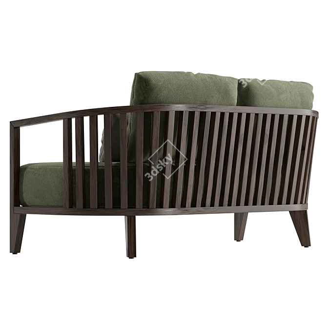 Parla GOBA Fabric Small Sofa 3D model image 4