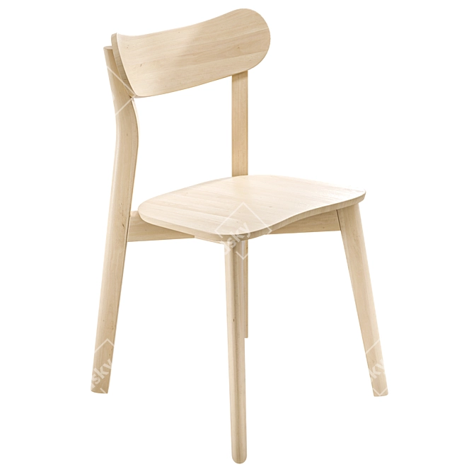 Safina Oak & Rubber Chair 3D model image 1