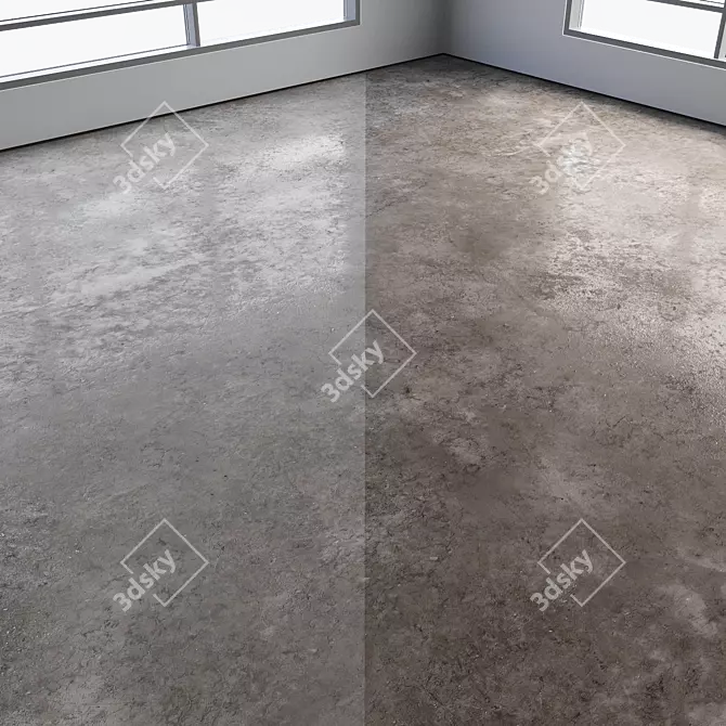 Polished Seamless Concrete Flooring 3D model image 4