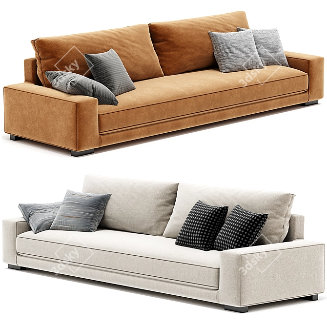 Sleek 2017 Grande Sofa Model 3D model image 2