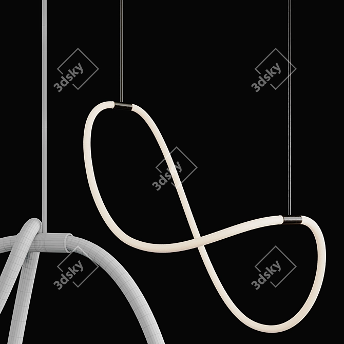 Modern Pendant Light Fixture Set 3D model image 3