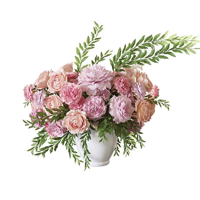 Elegant Floral Bouquet Set 3D model image 3