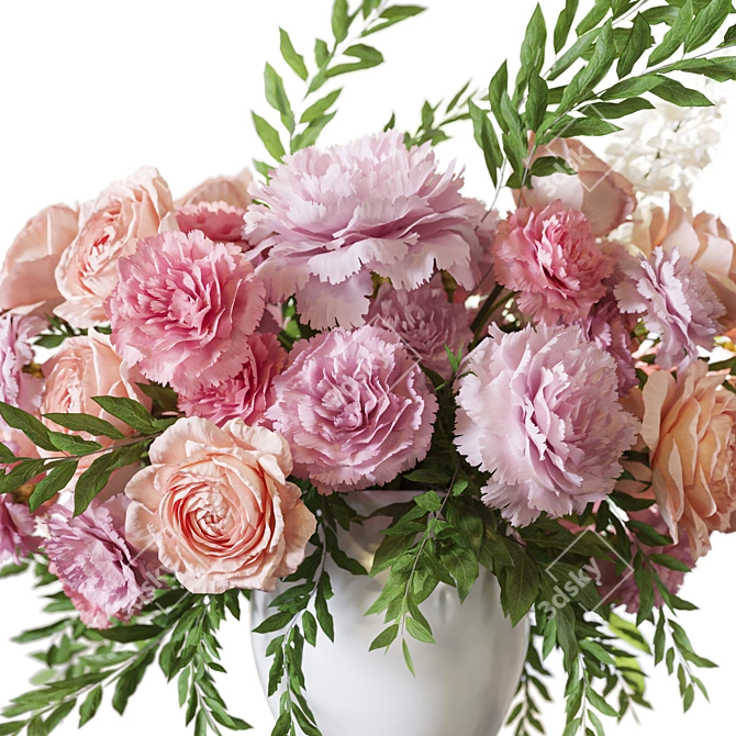 Elegant Floral Bouquet Set 3D model image 4