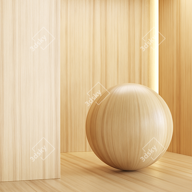 Oak Wood 6-Color Seamless Textures 3D model image 2